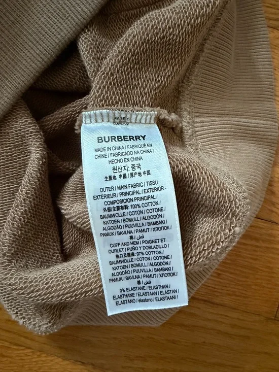 Burberry Tan Logo Pullover Hoodie - Picture 6 of 6